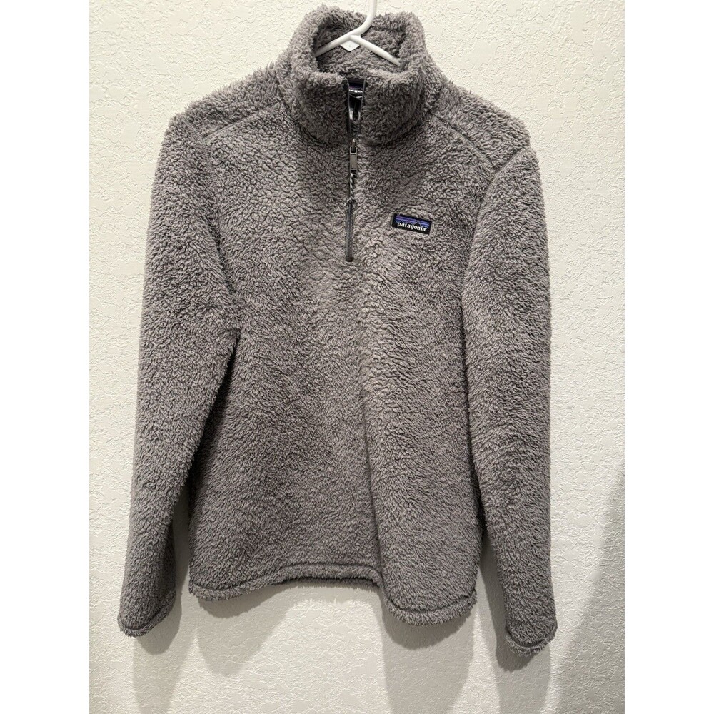 Patagonia Los Gatos 1/4 Zip Fleece Pullover Women’s Small Gray Sherpa Jacket